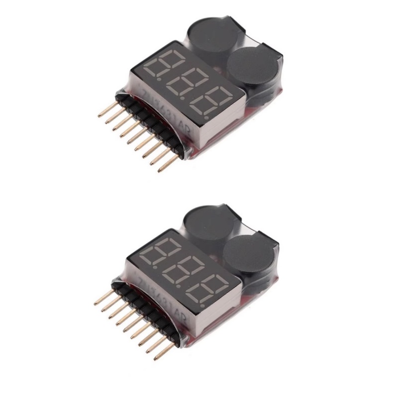 Drone Battery Voltage Checker - 2 Stuks 1S-8S LiPo Batterij Voltage