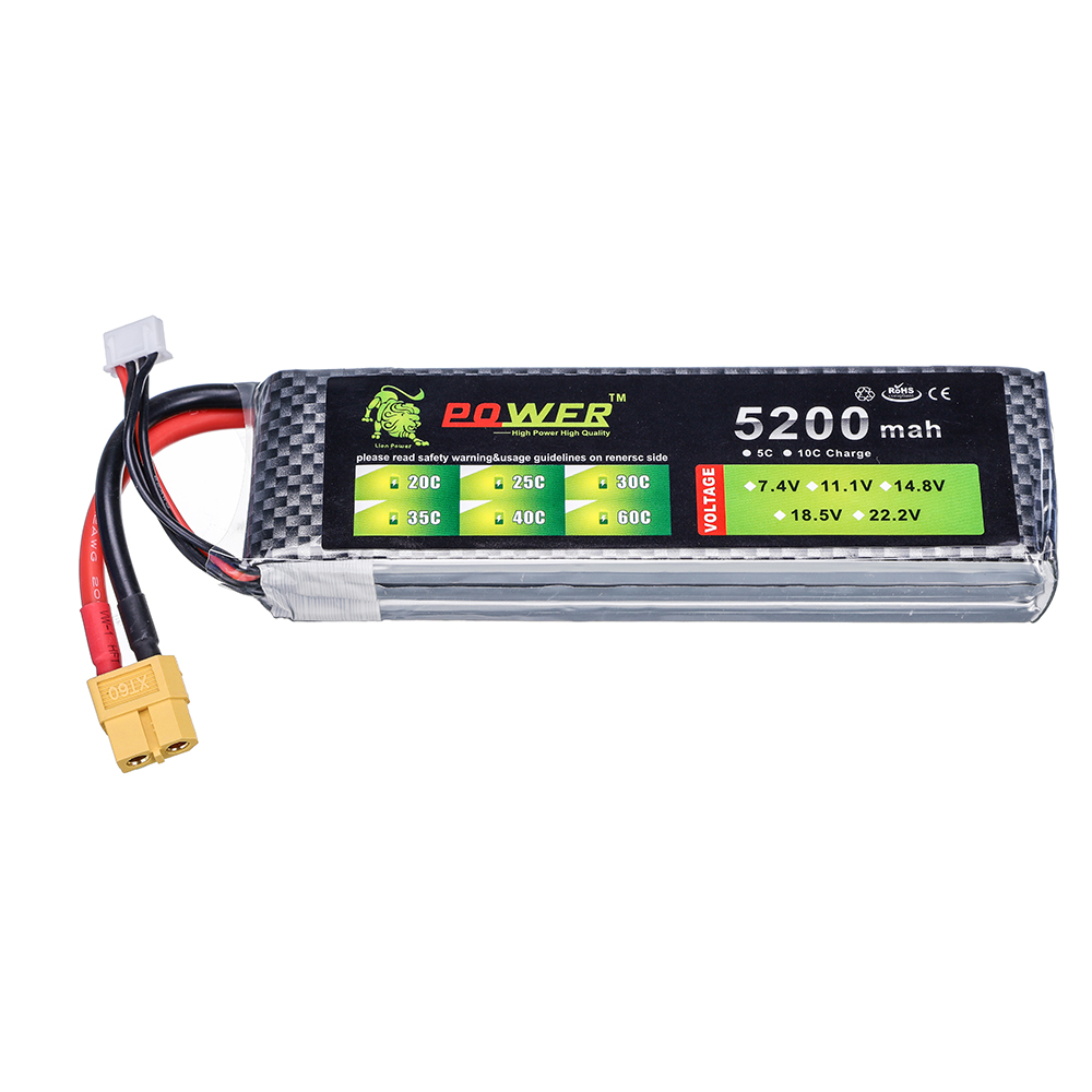3S 5200mAh 11.1V 60C Lipo Batt - Drone Battery 3S recensie en prijs
